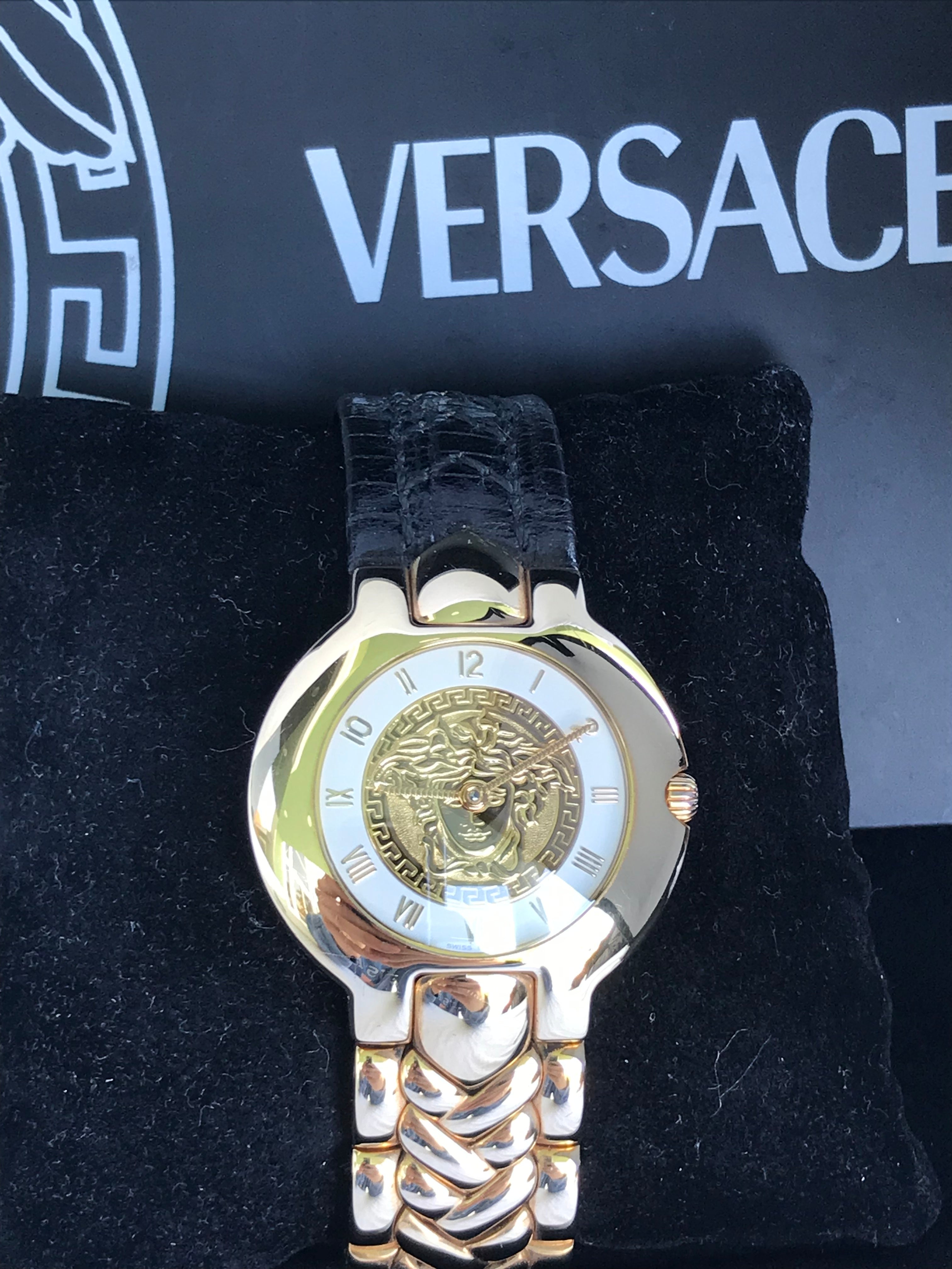 Buy Versace 2 Hands Mens Analog Black Dial Coloured Quartz Watch -  VE6A00223 (M) online